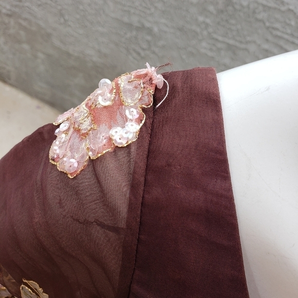 Ruben Panis Dress Vintage 1980's Silk Chiffon Gown - Picture 16 of 16